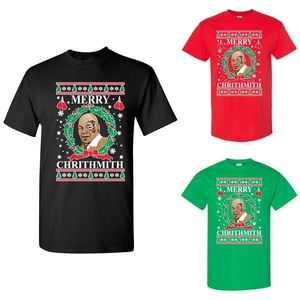 XXL Mike Tyson Merry Chrithmith Ugly Christmas Sweater T-shirt